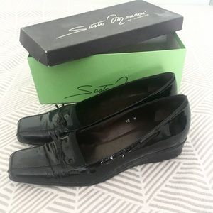 Sesto Meucci black sarka napa wedges